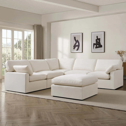 Savannah Feather left Hand Corner Sofa - Vanilla