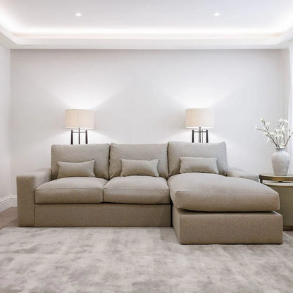 Regent Mink Velvet Medium Right Hand Facing Chaise End Sofa