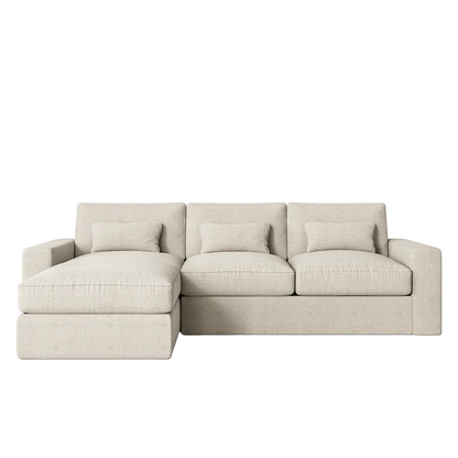 Regent Mink Velvet Medium Right Hand Facing Chaise End Sofa