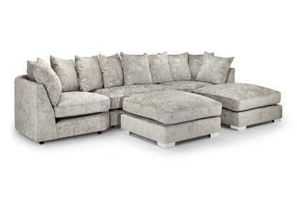 Regal Truffle U Shape Corner Scatterback Sofa