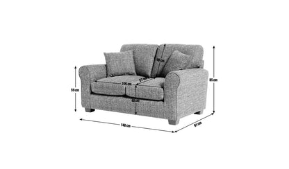 Metro Nest 2 seater Grey Sofa