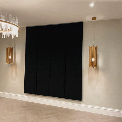 Luxe Black Velvet Wall Mounted Headboard