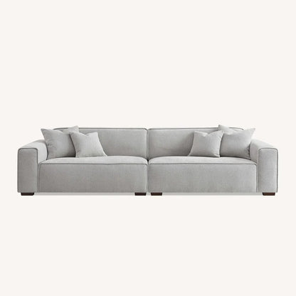 Victoria Duck feather Boucle 4 Seater Sofa with Footstool