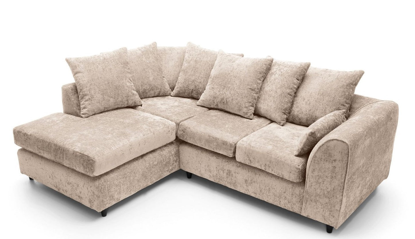 Cozy Crushed Chenille Corner Sofa