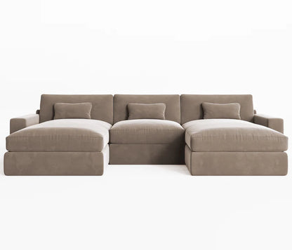 Regent  Velvet Large U shape Sofa