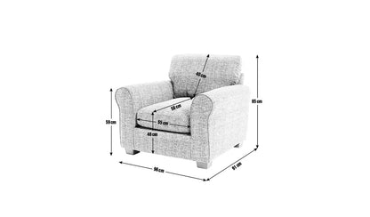 Metro Nest Grey Arm Chair