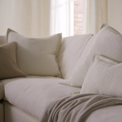 Savannah Feather left Hand Corner Sofa - Vanilla