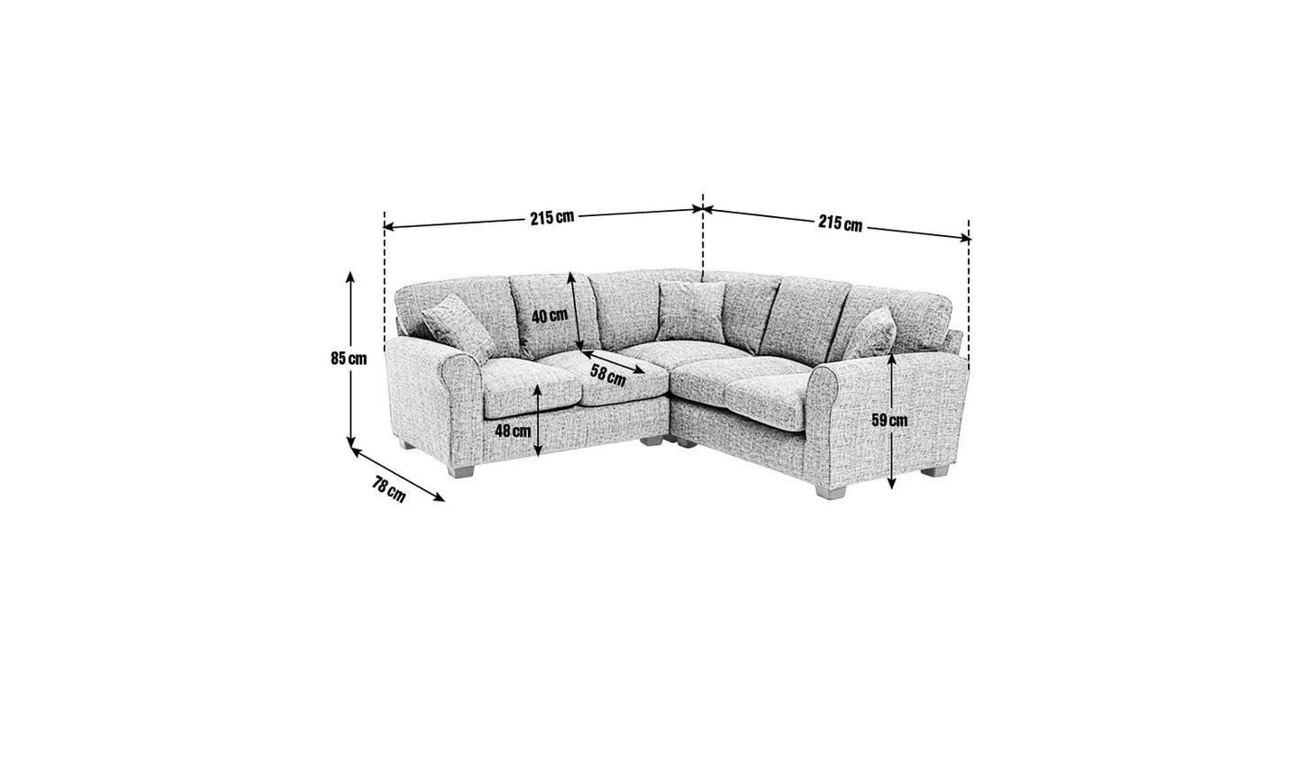 Metro Nest Grey Fabric Corner Sofa
