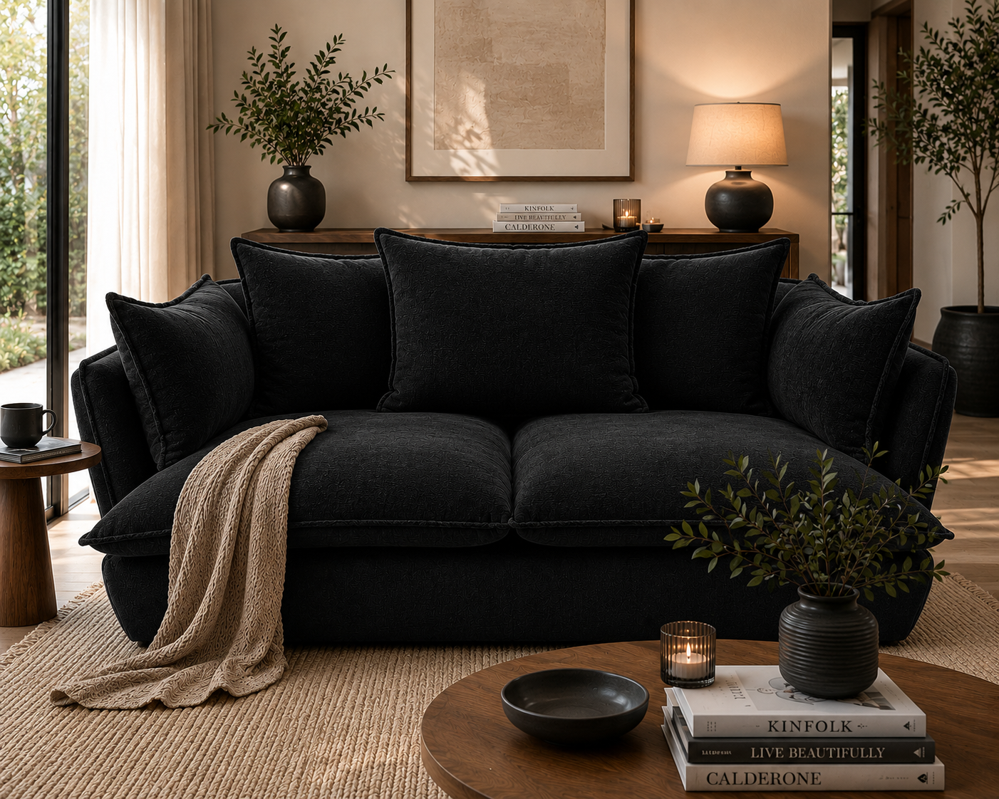 Marino 2.5 Seat Feather  Sofa - luxury velvet modular sofa by Vogue Vocus view 3