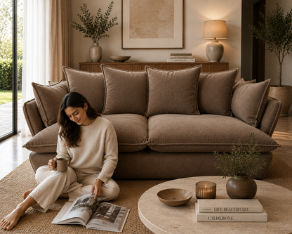 Marino 3 Seater Feather  Sofa - luxury velvet modular sofa by Vogue Vocus view 4