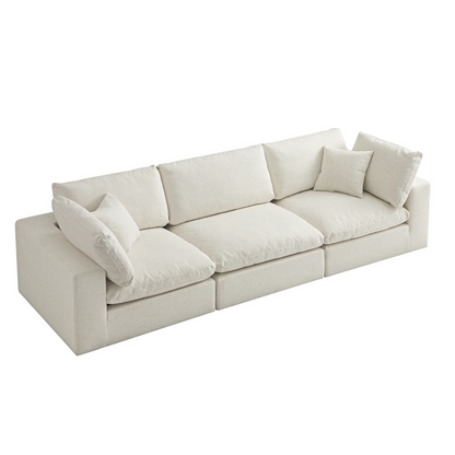 Sola Modular 3-Piece Sofa With Feather Cushions