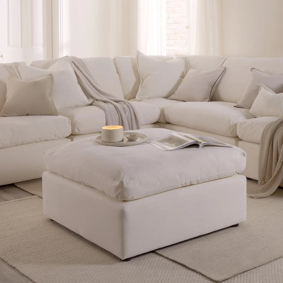 Savannah Feather Pouffe