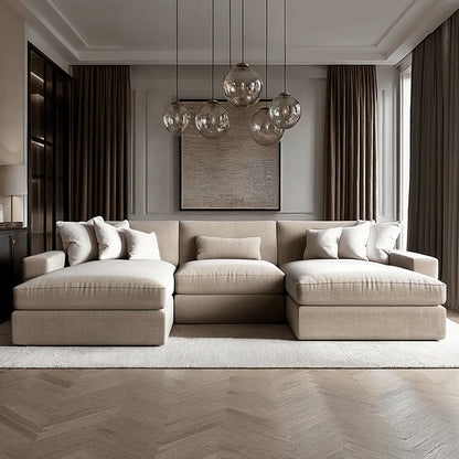 Regent  Velvet Large U shape Sofa