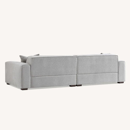 Victoria Duck feather Boucle 4 Seater Sofa with Footstool