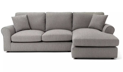 Metro Nest Fabric Right Corner Grey Sofa