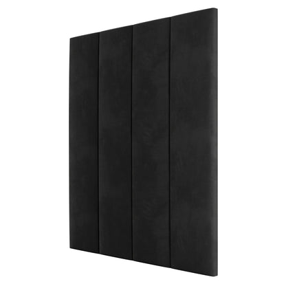 Luxe Black Velvet Wall Mounted Headboard