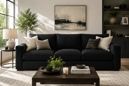 Sola Modular 3-Piece Sofa With Feather Cushions - luxury velvet modular sofa by Vogue Vocus view 4