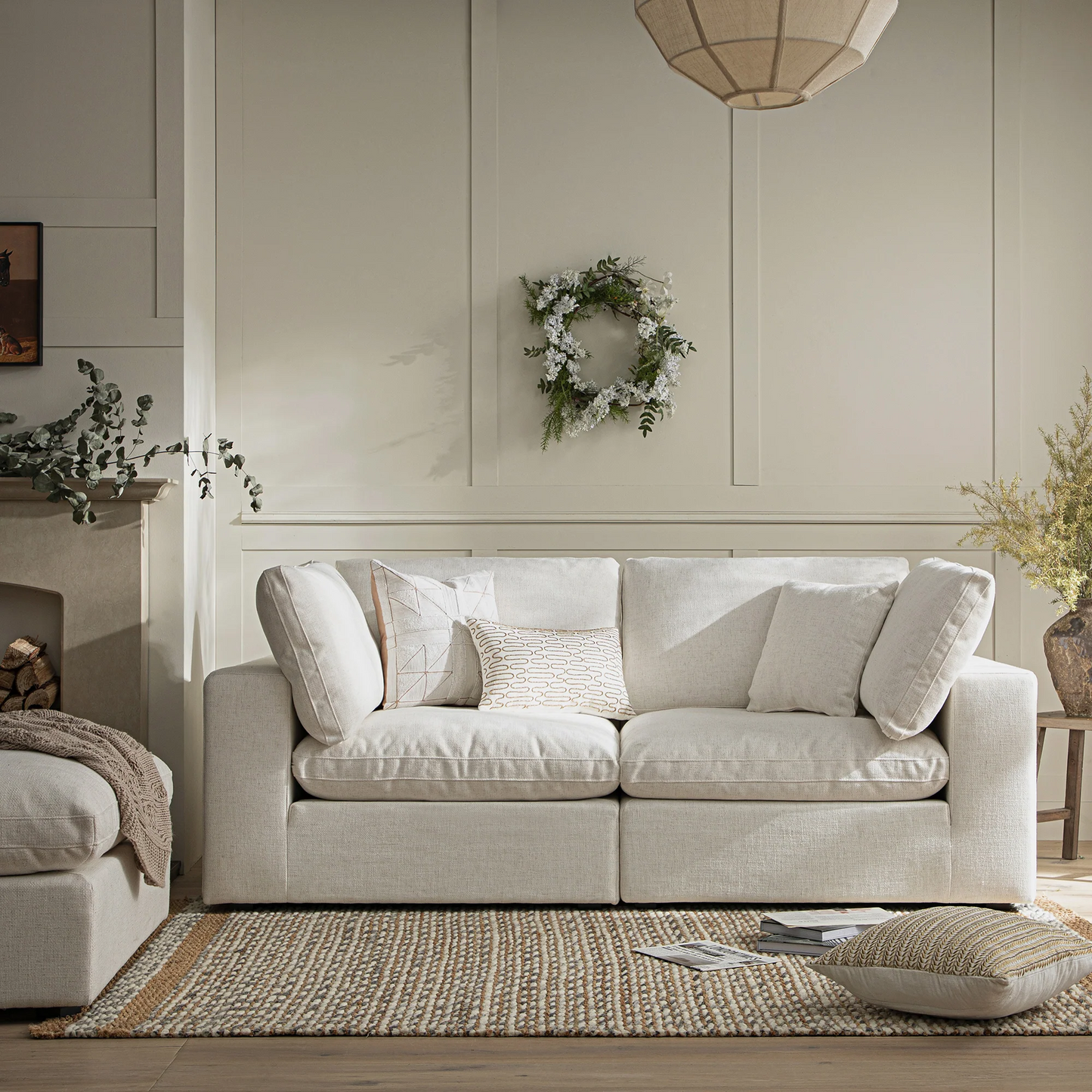 Sola Modular 2-Piece Sofa With Feather Cushions