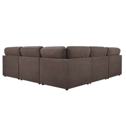 Savannah Feather left Hand Corner Sofa - Chocolate