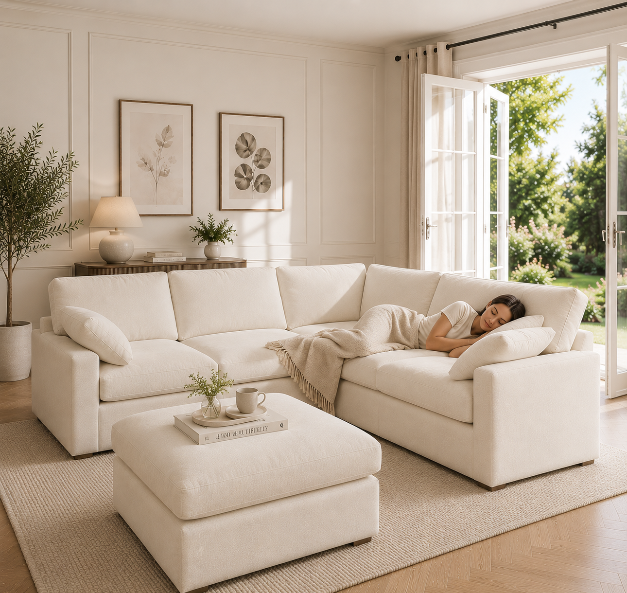 Savannah Feather Right Hand Corner Sofa - luxury velvet corner sofa in chocolate by Vogue Vocus view 9