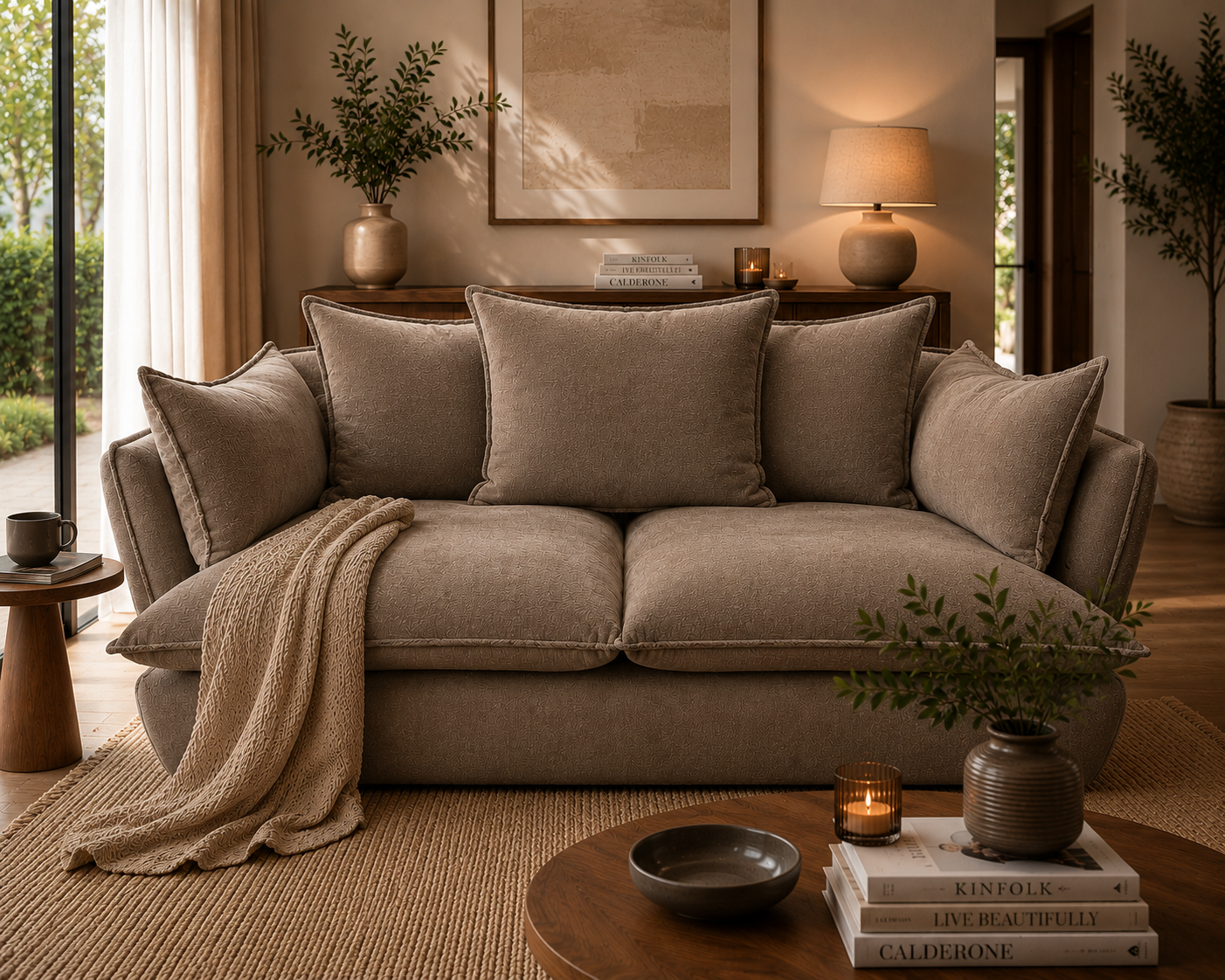 Marino 2.5 Seat Feather  Sofa - luxury velvet modular sofa by Vogue Vocus view 5