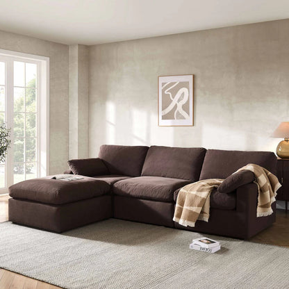 Savannah Feather Left Hand Chaise Sofa