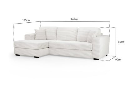 Ivory Bliss Left Hand Corner Sofa