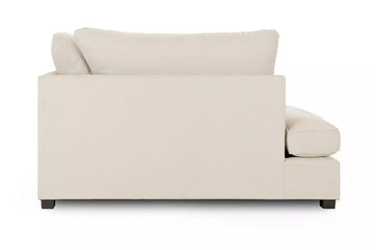 Nestle U Shape Beige Corner Sofa With Footstool