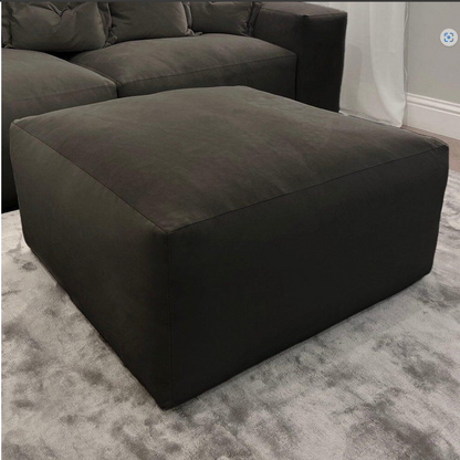 Astoria Black Elegance Pillow Back Corner Sofa (LH Facing Large Sofa)