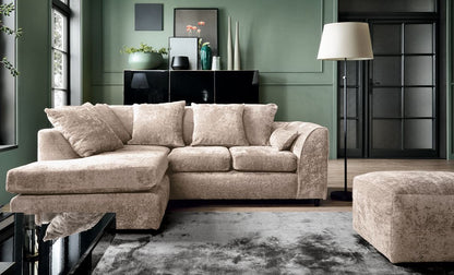 Cozy Crushed Chenille Corner Sofa