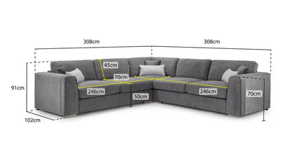 Grand Beige Corner Sofa