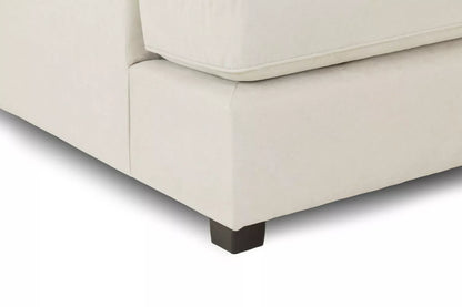 Nestle U Shape Beige Corner Sofa With Footstool
