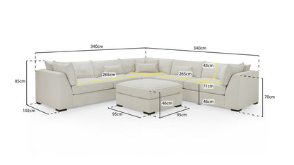 Stone Serenity Large Corner Sofa