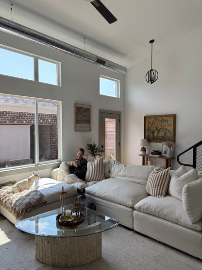 Carolina Plush 3-Piece Sectional and Ottoman