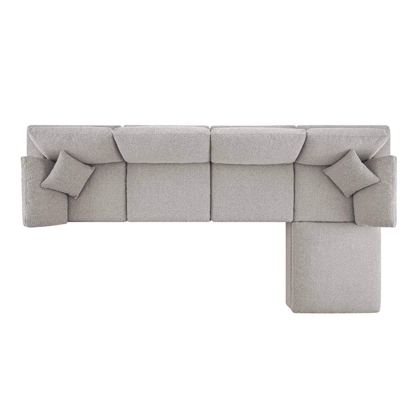 Sola Modular 4 Piece Chaise Corner Sofa With Feather Cushions