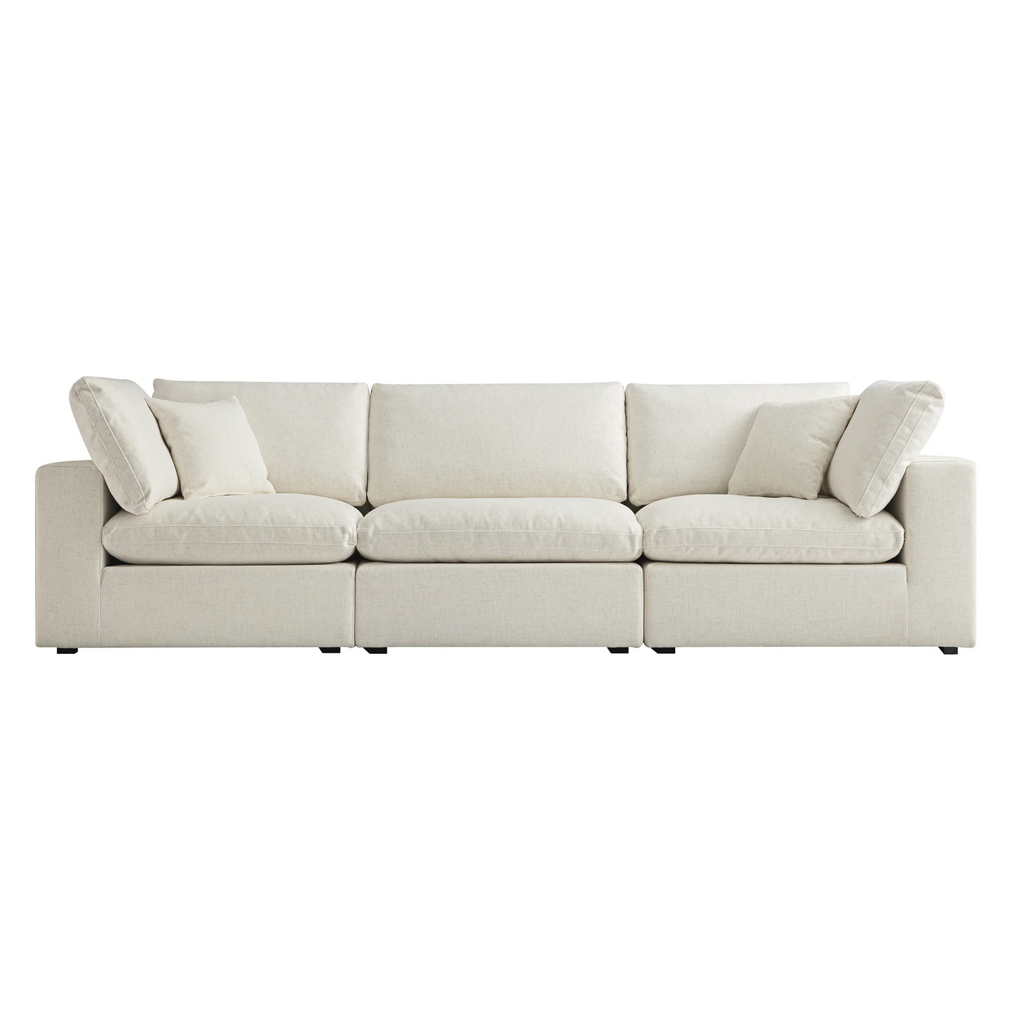 Sola Modular 3-Piece Sofa With Feather Cushions
