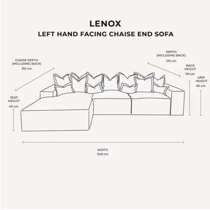 Astoria Silver Elegance Pillow Back Corner Sofa (RH Faceing Large Sofa)