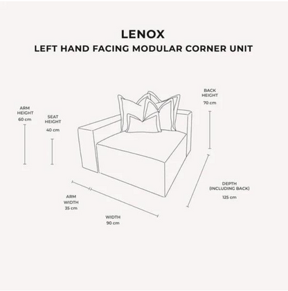 Astoria Silver Elegance Pillow Back Corner Sofa (RH Faceing Large Sofa)