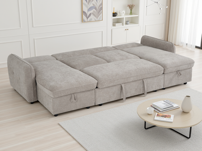 Monaco U-Shape Sofa Bed in Beige