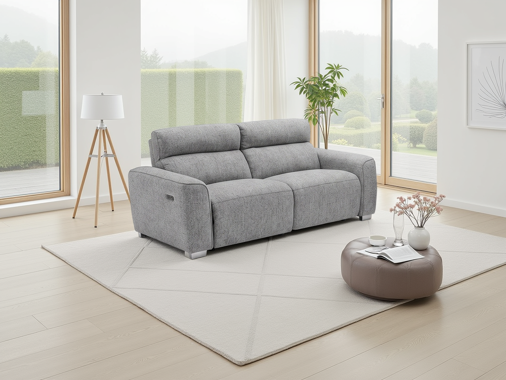 Hudson 3 Seater Recliner Sofa in Grey