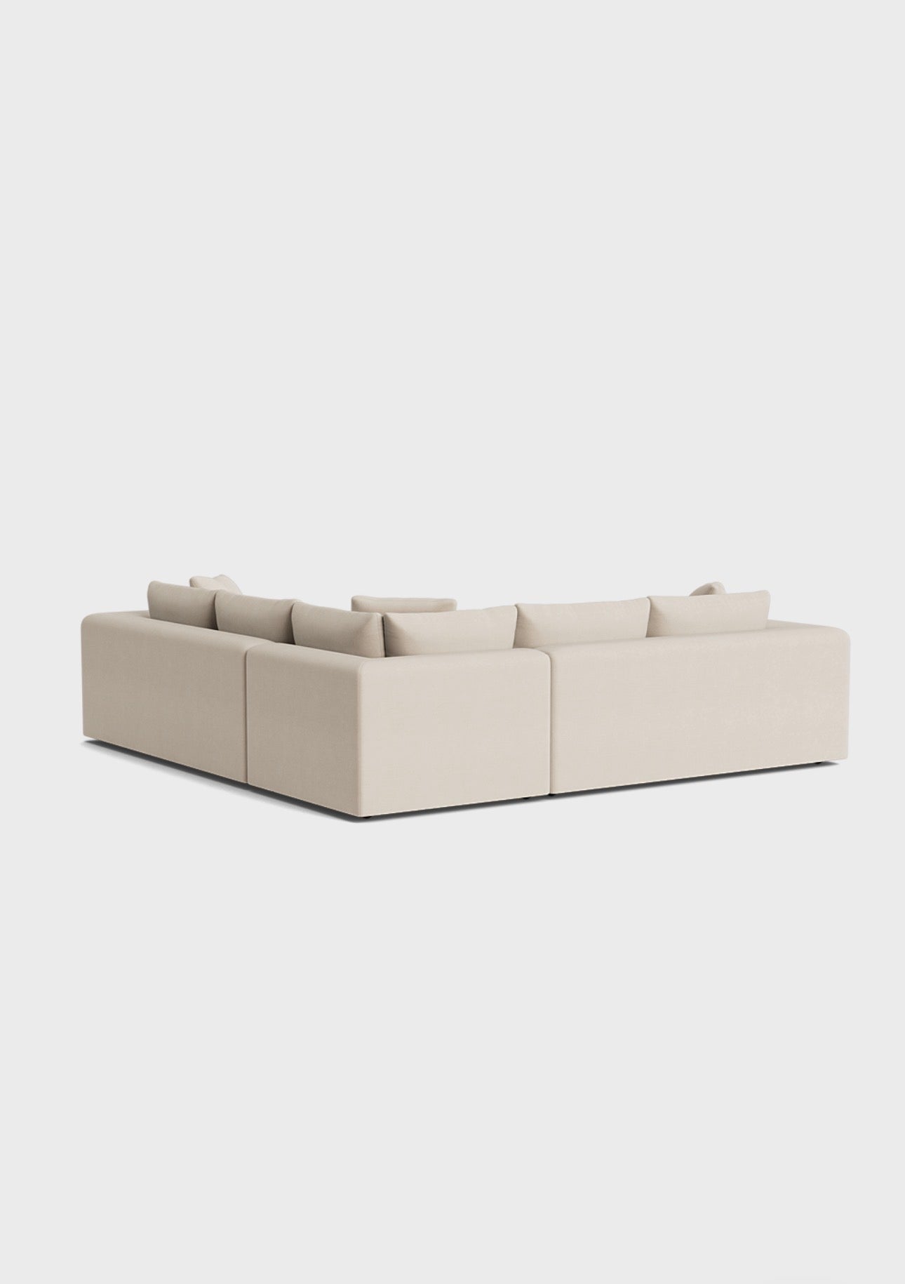 Oro Double Corner& Footstool-Cream - luxury velvet corner sofa in cream by Vogue Vocus view 3