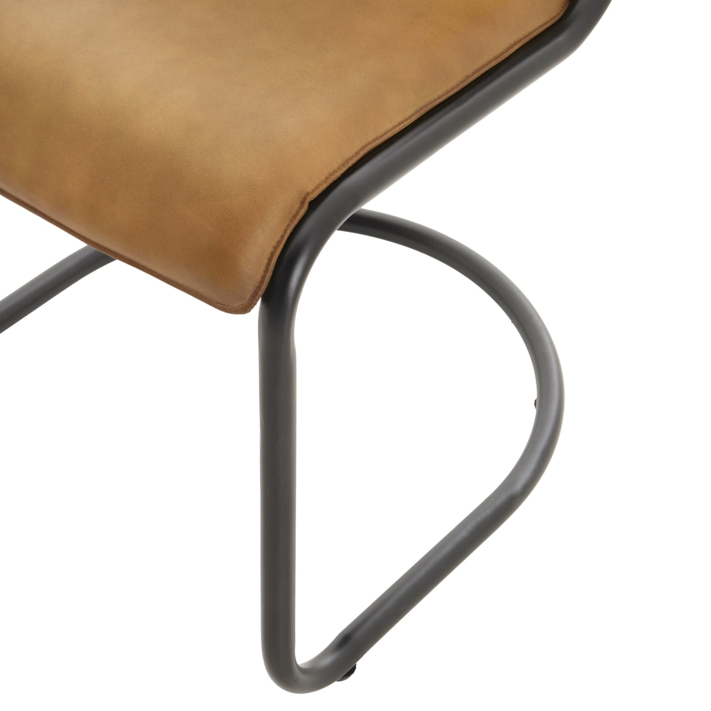 Windsor Leather Curved Dining Chair