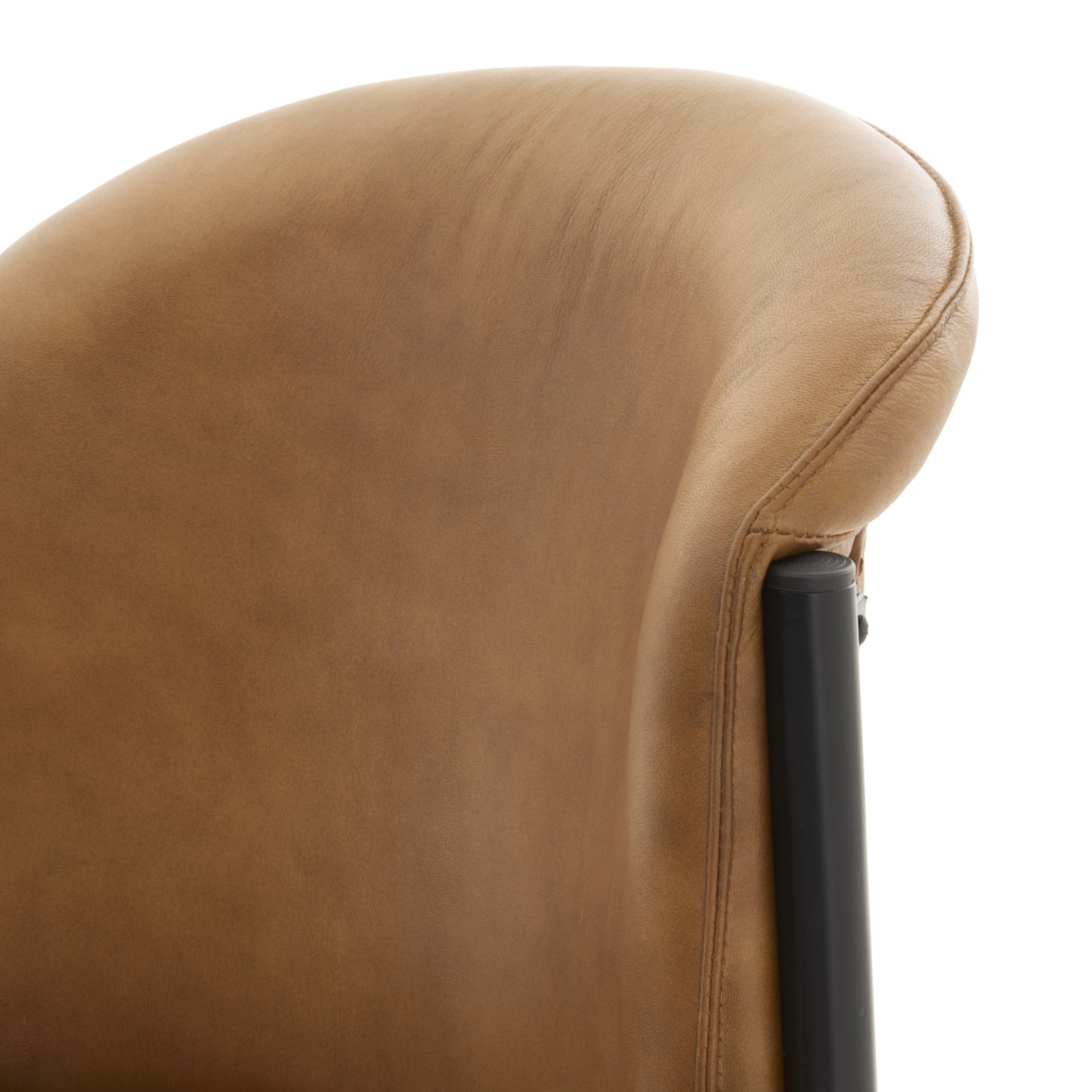 Windsor Leather Curved Dining Chair