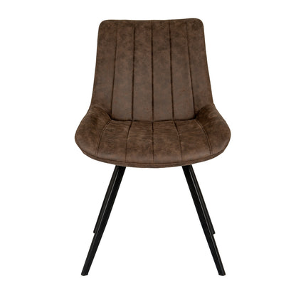 Zara Coffee Swivel Dining Chair