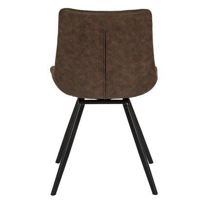 Zara Coffee Swivel Dining Chair