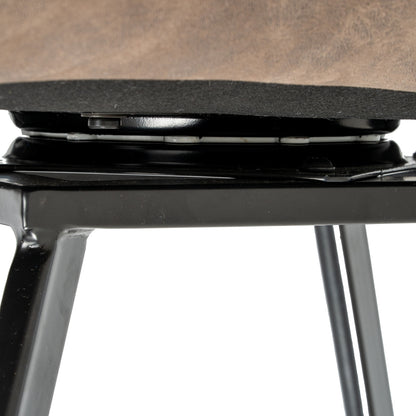 Zara Coffee Swivel Dining Chair