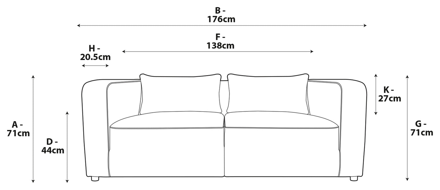 Vogue Modular 2-Seater Sofa