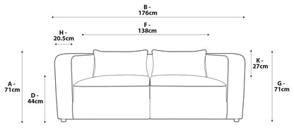 Vogue Modular 2-Seater Sofa