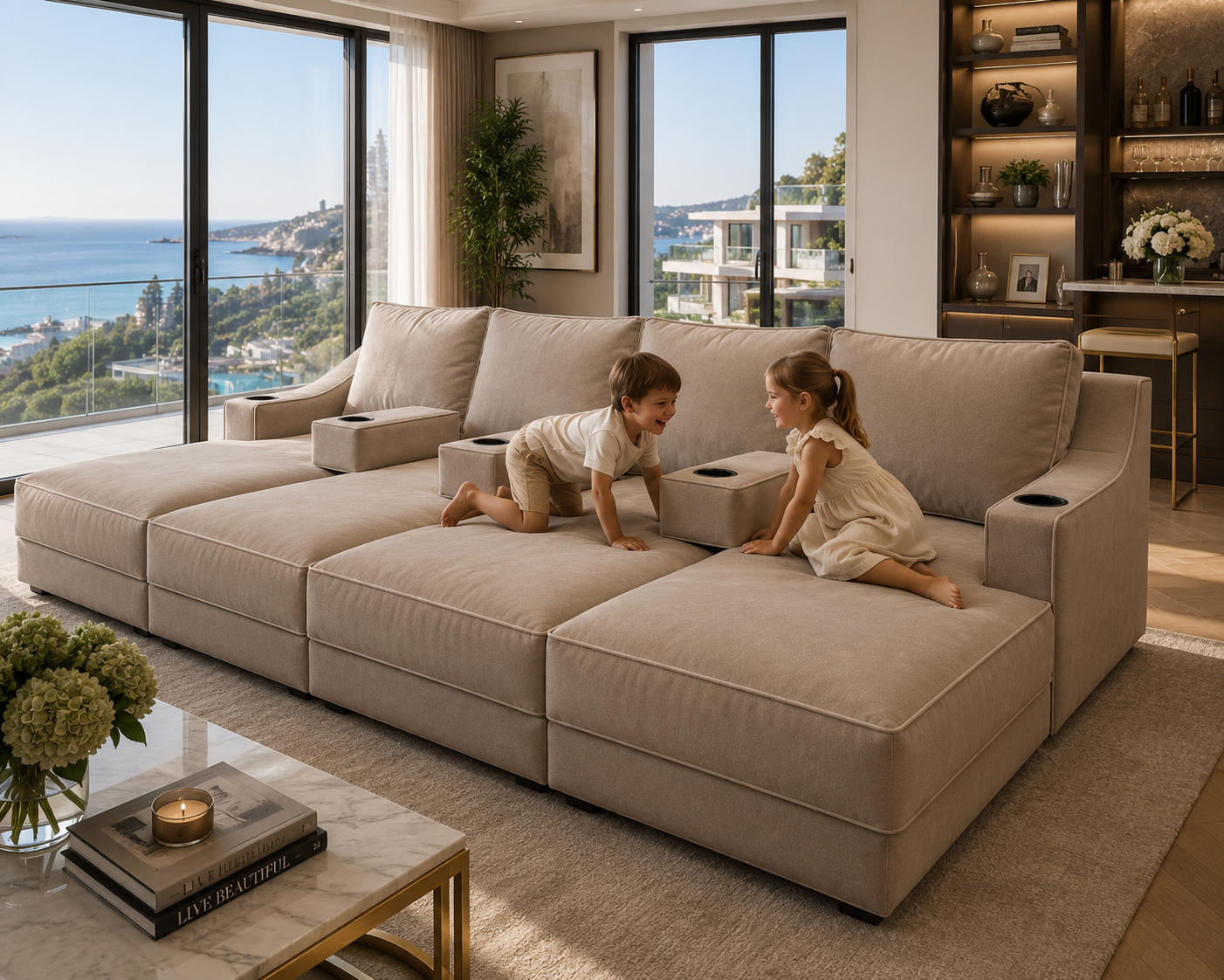 Nest Cinema Sofa With Piping