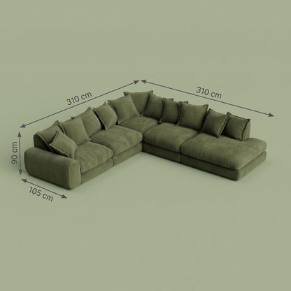 Milo Modular Left Hand Chaise Corner